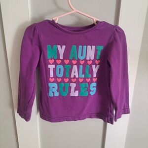 Falls Creek Purple Long Sleeve Tee with Fun Graphic